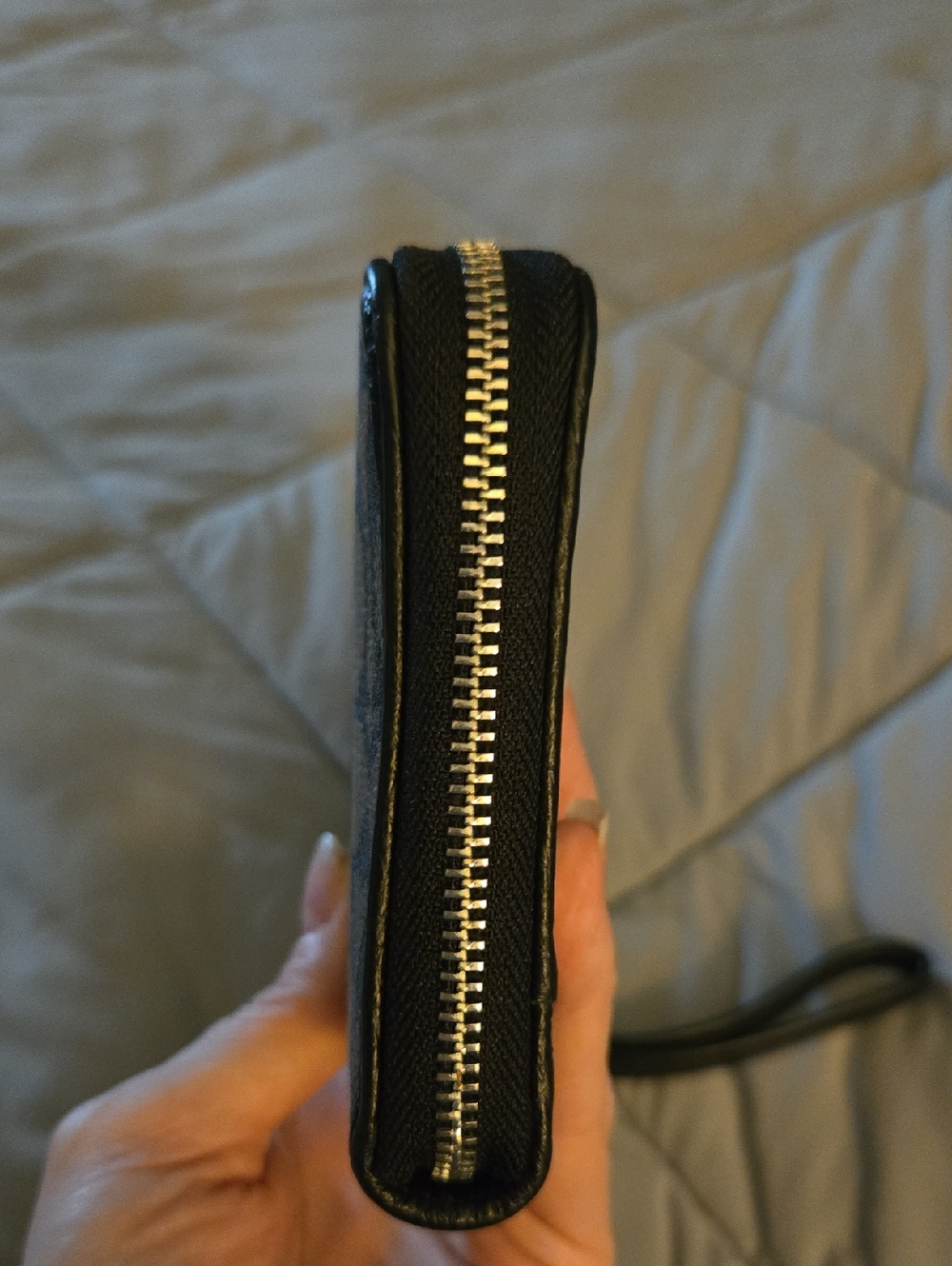 Coach Dempsey Large Phone Wallet in Signature Jacquard with Stripe & Coach Patch - Picture 8 of 10